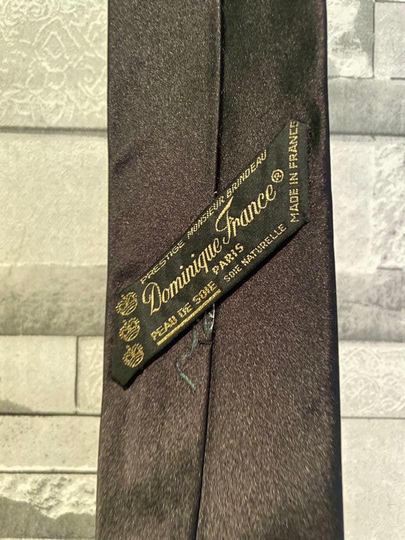 【✨新品未使用✨】Dominique France 刺繍入り ネイビーブラック