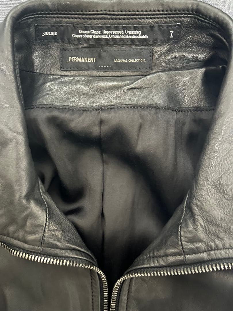 JULIUS ユリウス21AW ジャットネックレザーブルゾン2新品ライダース