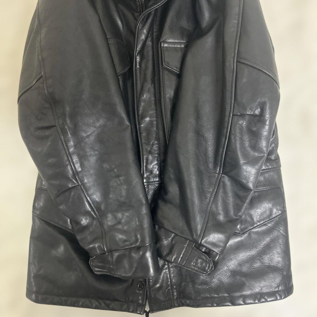 希少美品　40サイズ　Schott レザー M-65 フィールドジャケット 黒
