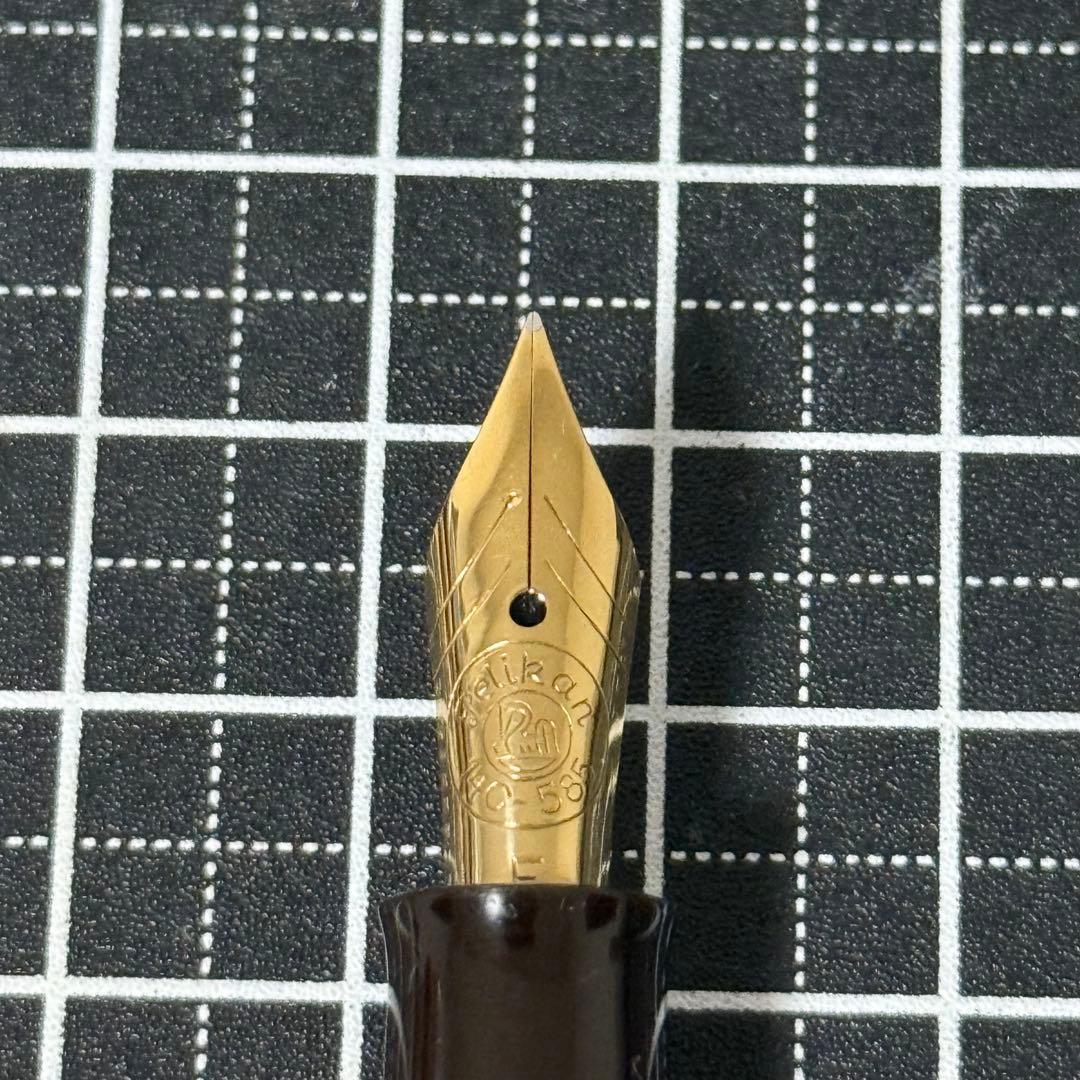 【値下げ不可】ペリカン 万年筆 ＃400NN M&K 茶縞 F