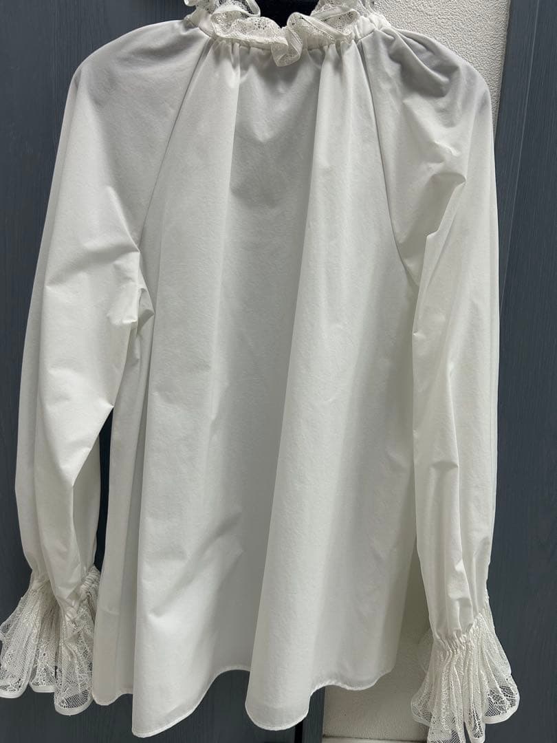 UNITED ARROWS レースプリーツフリルブラウス