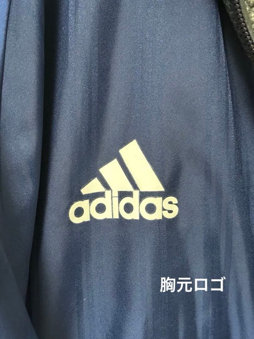 adidas アディダス 裏ボア ベンチコート ロング ネイビー L