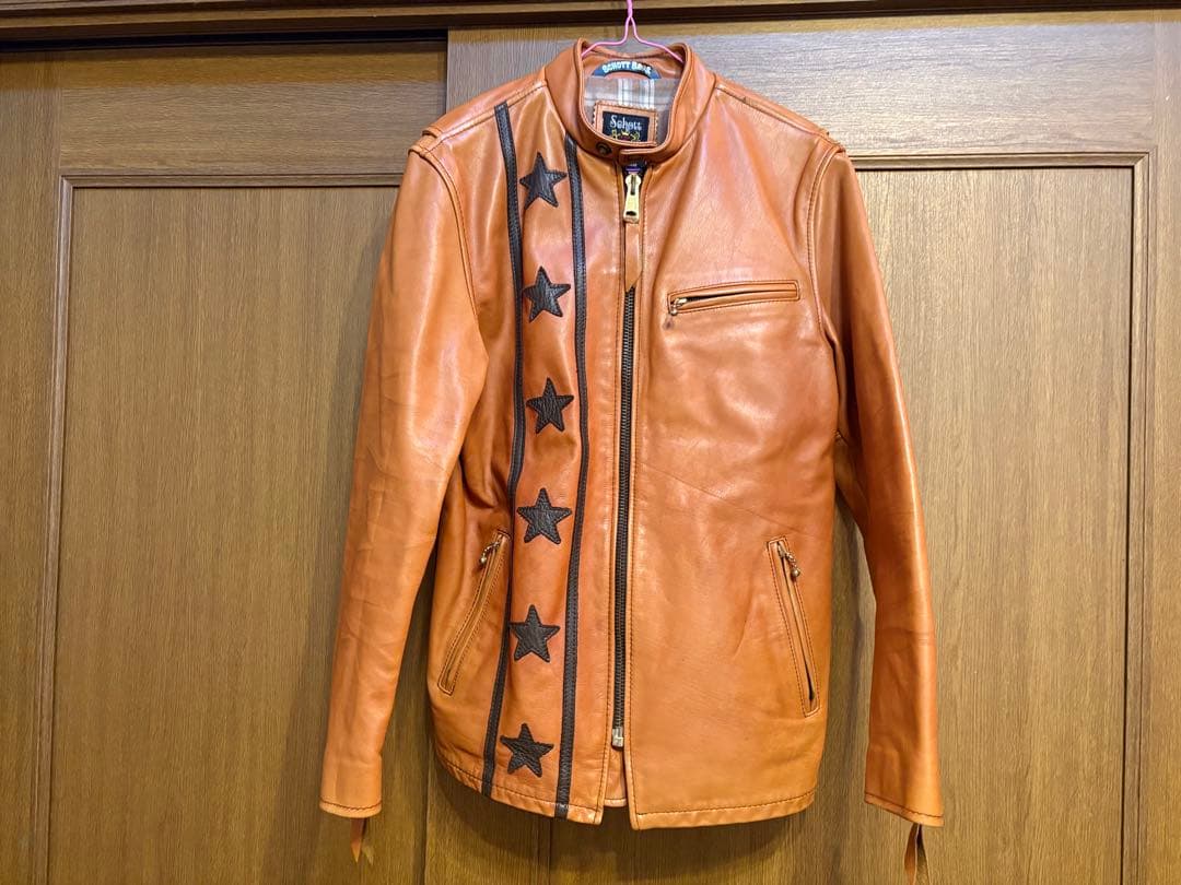 【値下げします】schott シングルライダースジャケット カフェレーサー
