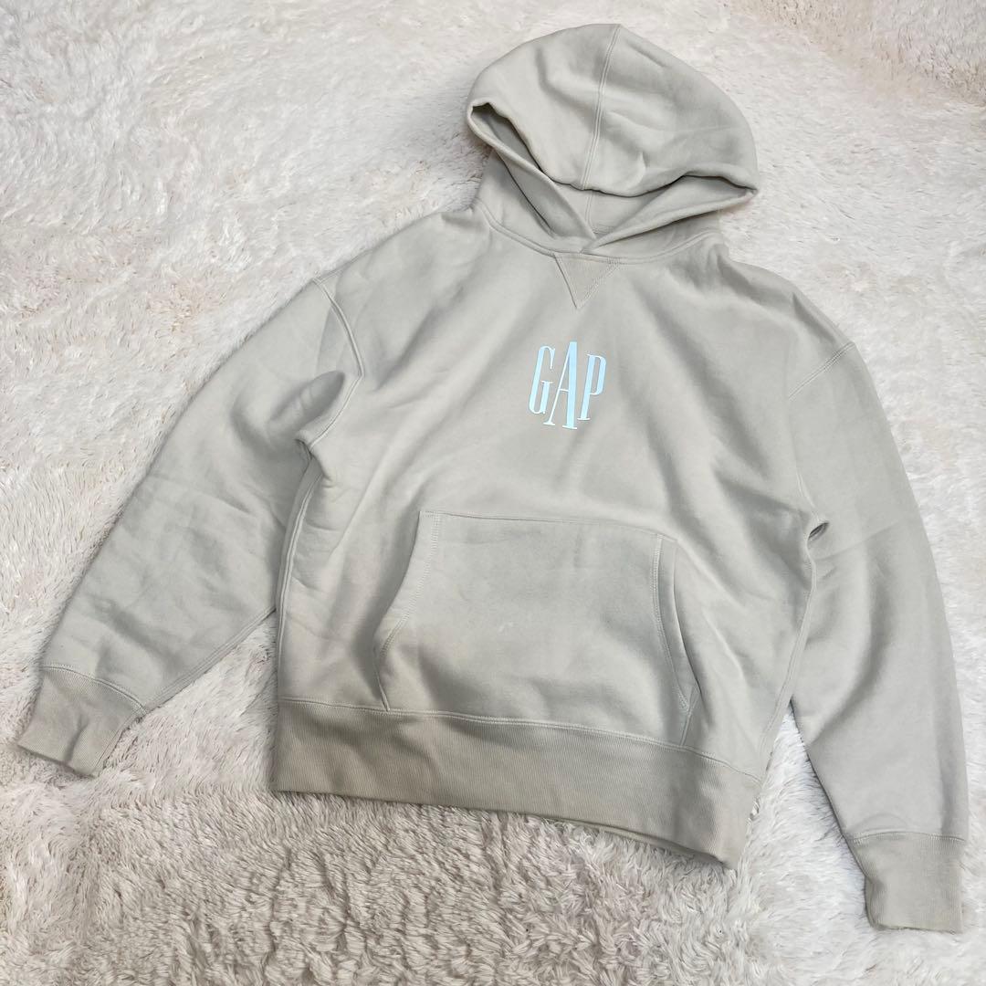 GAP ひかるパーカー 長袖 スウェット アイボリー 裏起毛