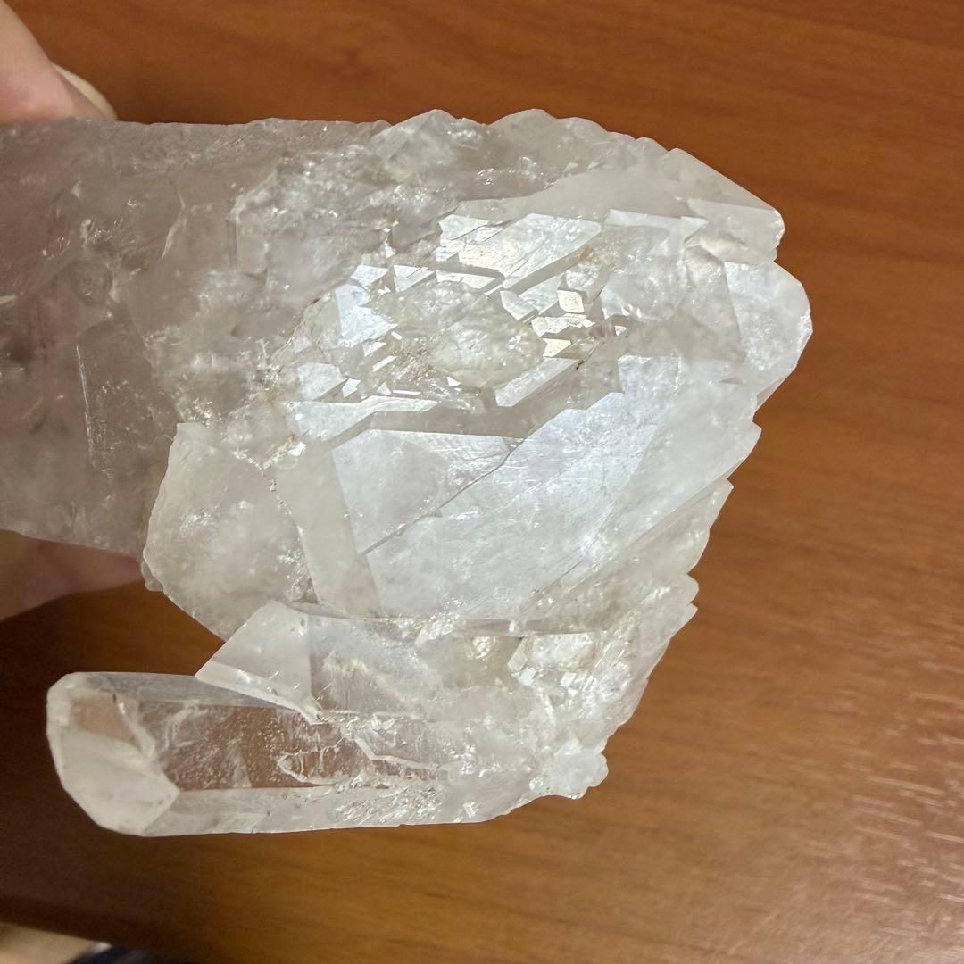 ◆ブラジルディアマンティーナ産ロング水晶ポイント 21cm 大型原石 クラスター