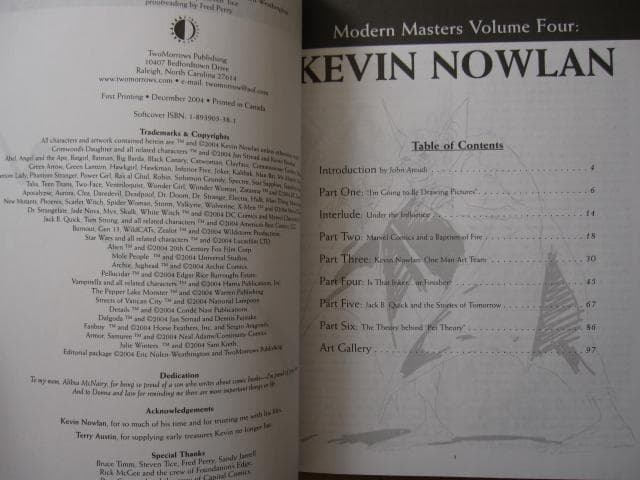 Modern Masters ４　Kevin Nowlan　ケビン・ノーラン