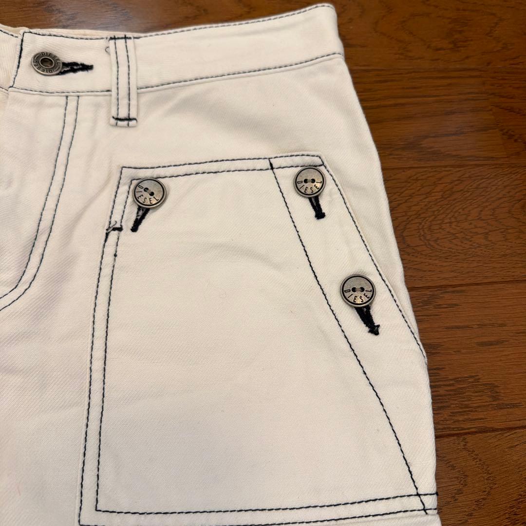 ディーゼル　フレアデニム 白 diesel L〜L Lサイズ