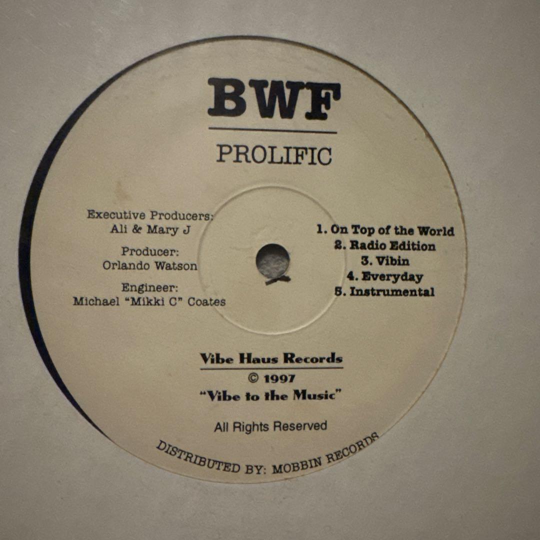 BWF PROLIFIC レコード G-FUNK