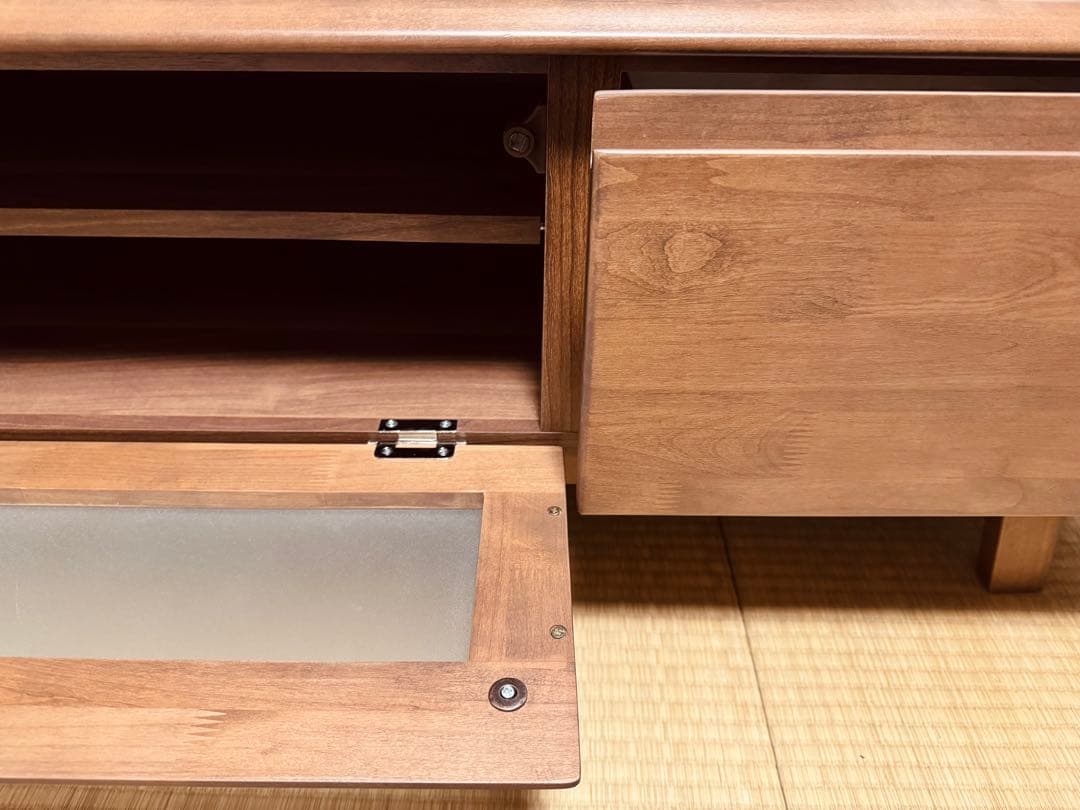 ニトリ　Nアルナス150 テレビ台 ガラス扉付き