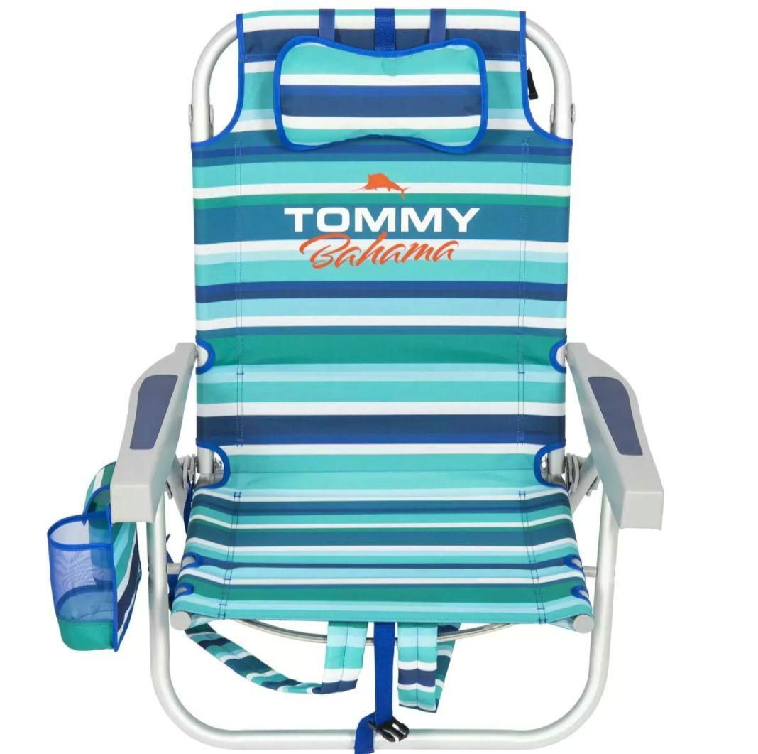  Bahama トミーバハマ ビーチチェアブルーストライプ 5段階