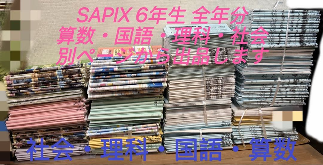 サピックス　小学6年生　社会　一年分　まとめ売り