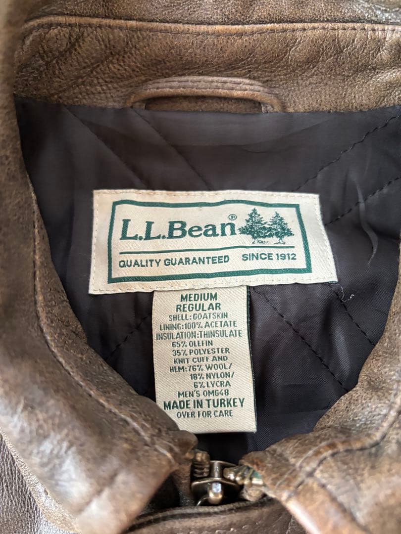 L.L.Bean A-2 レザージャケット　ブラウン