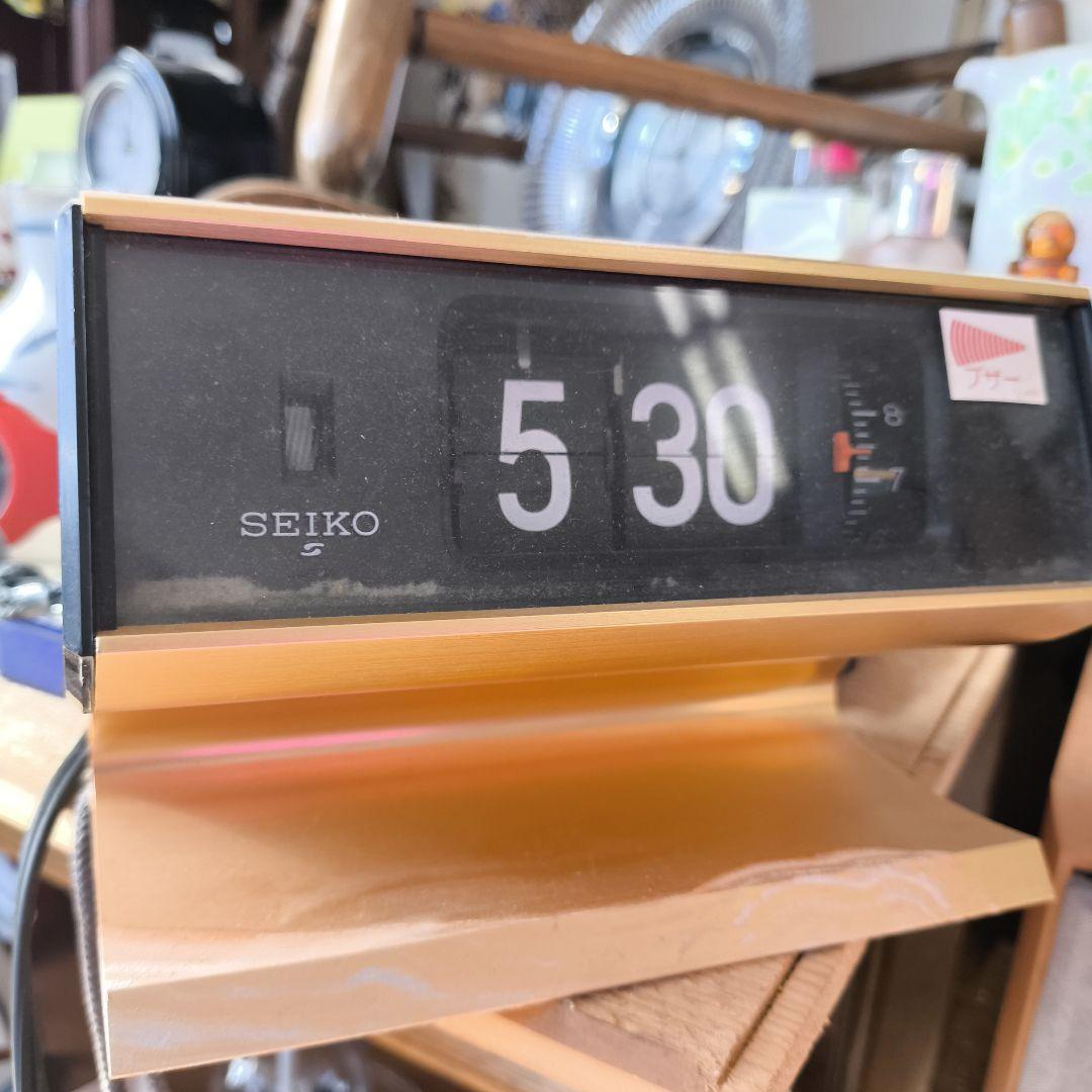 昭和レトロ SEIKO デジタル置時計 ゴールド 動作確認済み
