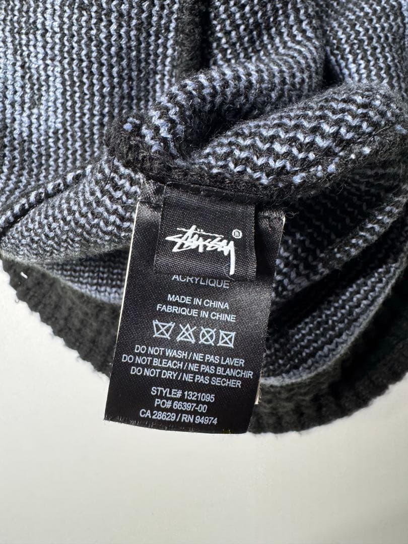 STUSSY ニットバケハ　バケットハット　ブラック サイズ　L/XL