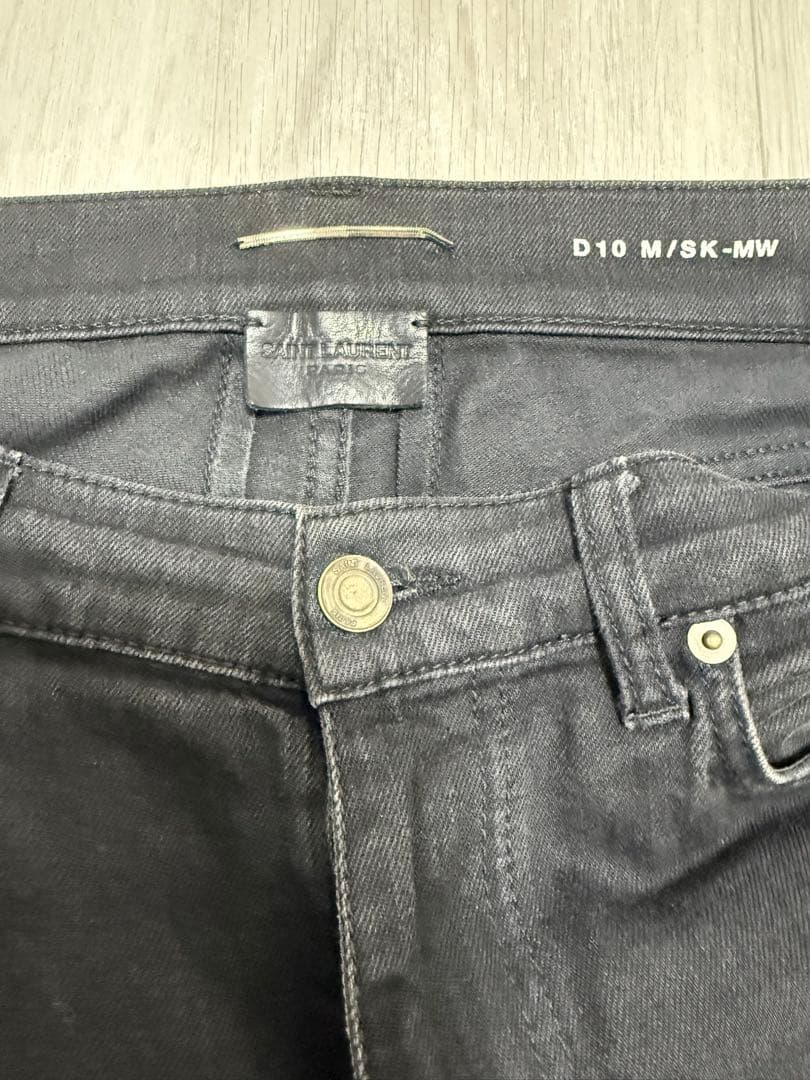 SAINT LAURENT D10 M/SK-MW ブラックスキニーデニム