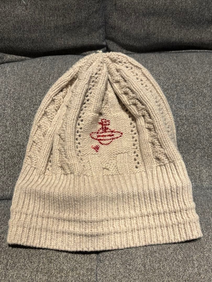 美品Vivian Westwood red label ケーブル編み ニット帽