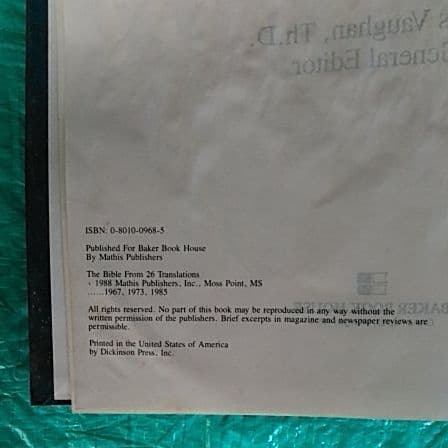 洋書 The Bible from 26 Translations