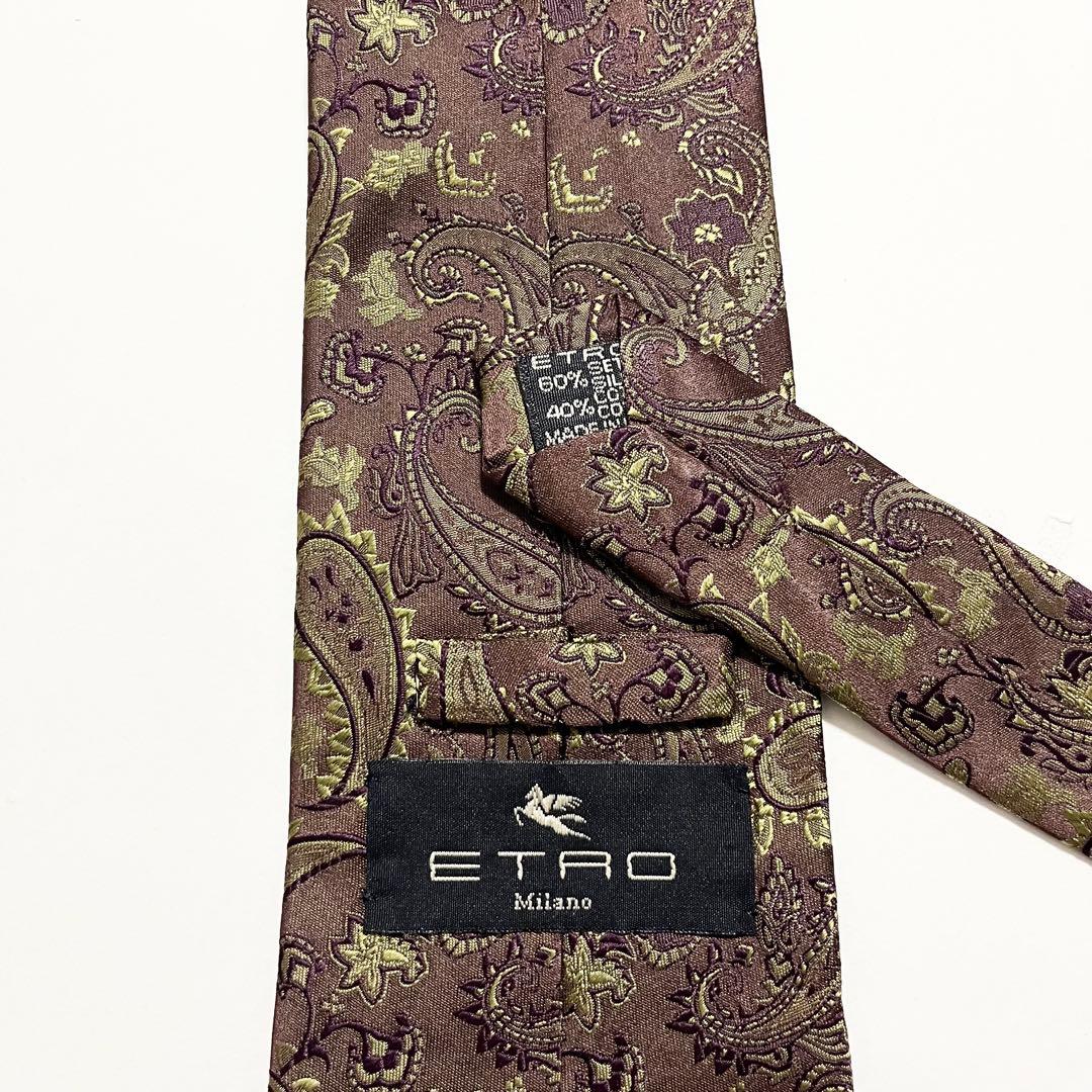 【極美品】ETRO エトロ ネクタイ ペイズリー柄 ジャカード織 イタリア製