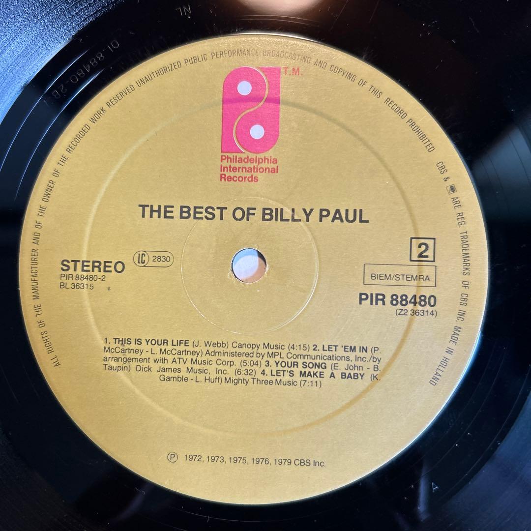 洋楽 Billy Paul The Best Of Billy Paul