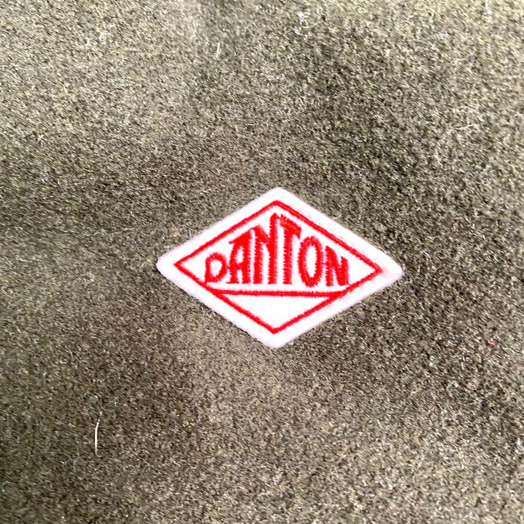 良品✨DANTON Beams 別注 ウールモッサダウン ベスト カーキ フード
