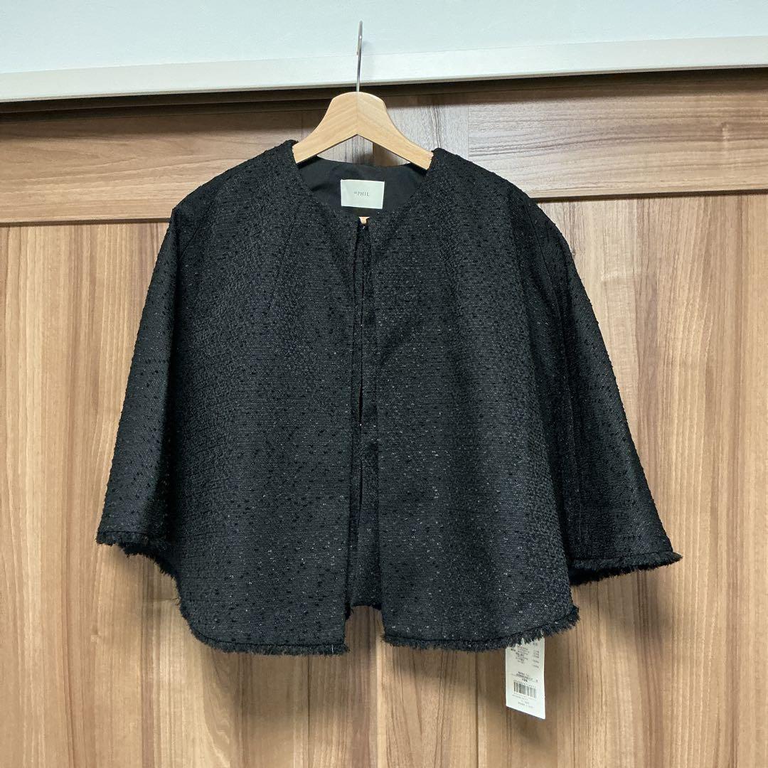 【新品タグ付】24AW LE PHIL ケープ　ツイード