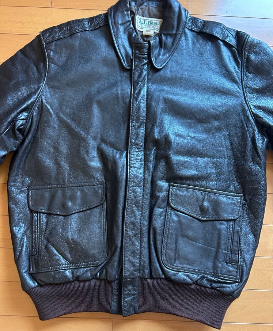 USA製　80s エルエルビーン　A2 レザージャケット　フライトジャケット