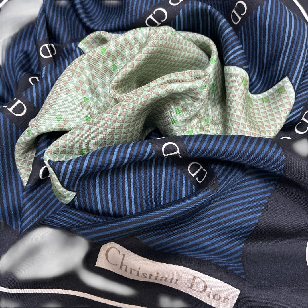 【極美品】Christian Dior 大判スカーフ ストール CDロゴ