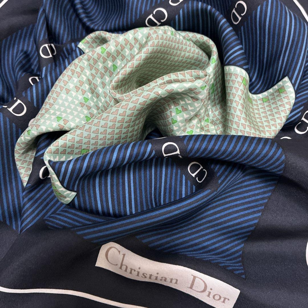 【極美品】Christian Dior 大判スカーフ ストール CDロゴ