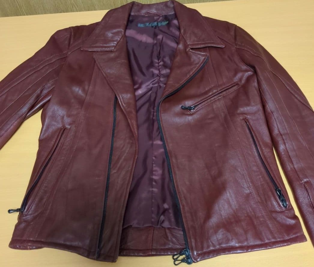 SCHLUSSEL　シュリセル　レザージャケット　羊革　ボルドーカラー