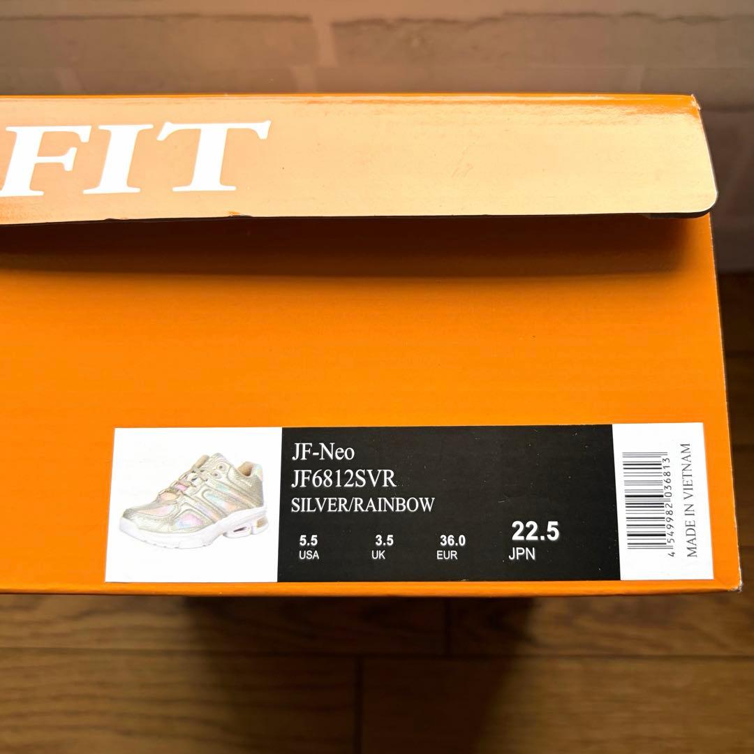 【JFIT 】フィットネスシューズ JF-Neo シルバー 22.5cm