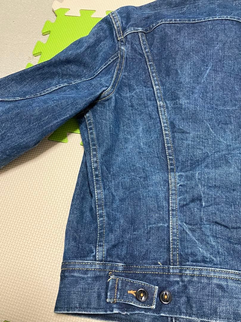 USA製 リーLee 220Jデニムジャケット　70年〜 縦落バリバリ濃紺　M
