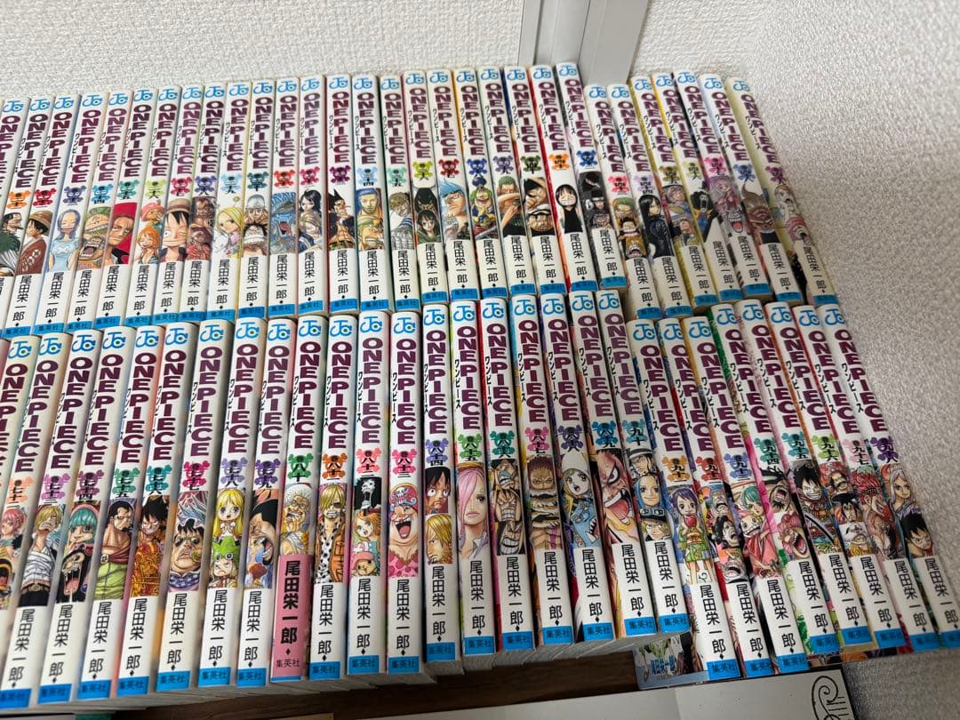 【16巻以降初版】ワンピース1巻〜108巻セット+ 特製シール、海賊万博の招待状
