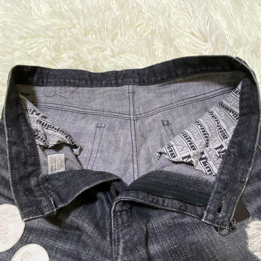 希少極レア デッドストック ナンバーナイン 04AW ブラックデニム GIVE期