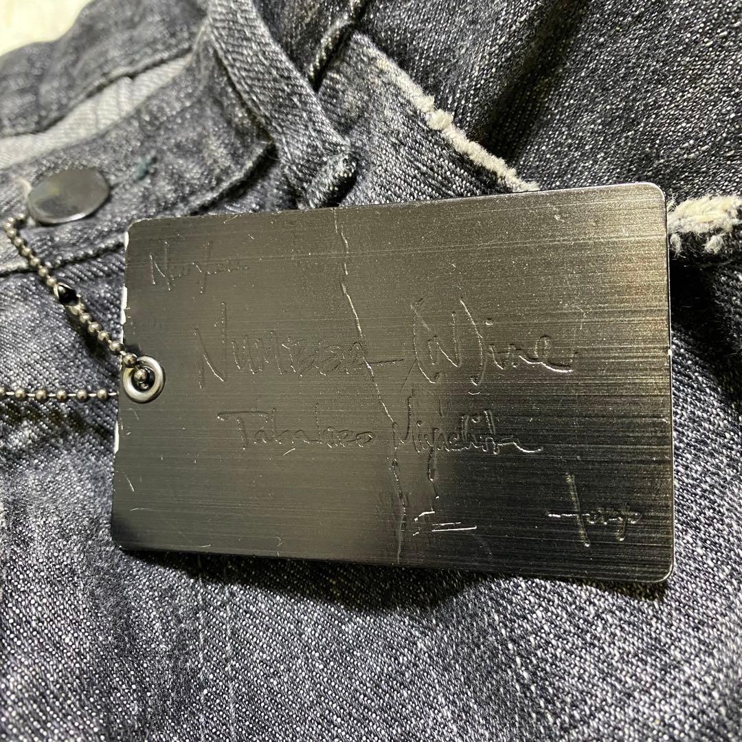 希少極レア デッドストック ナンバーナイン 04AW ブラックデニム GIVE期