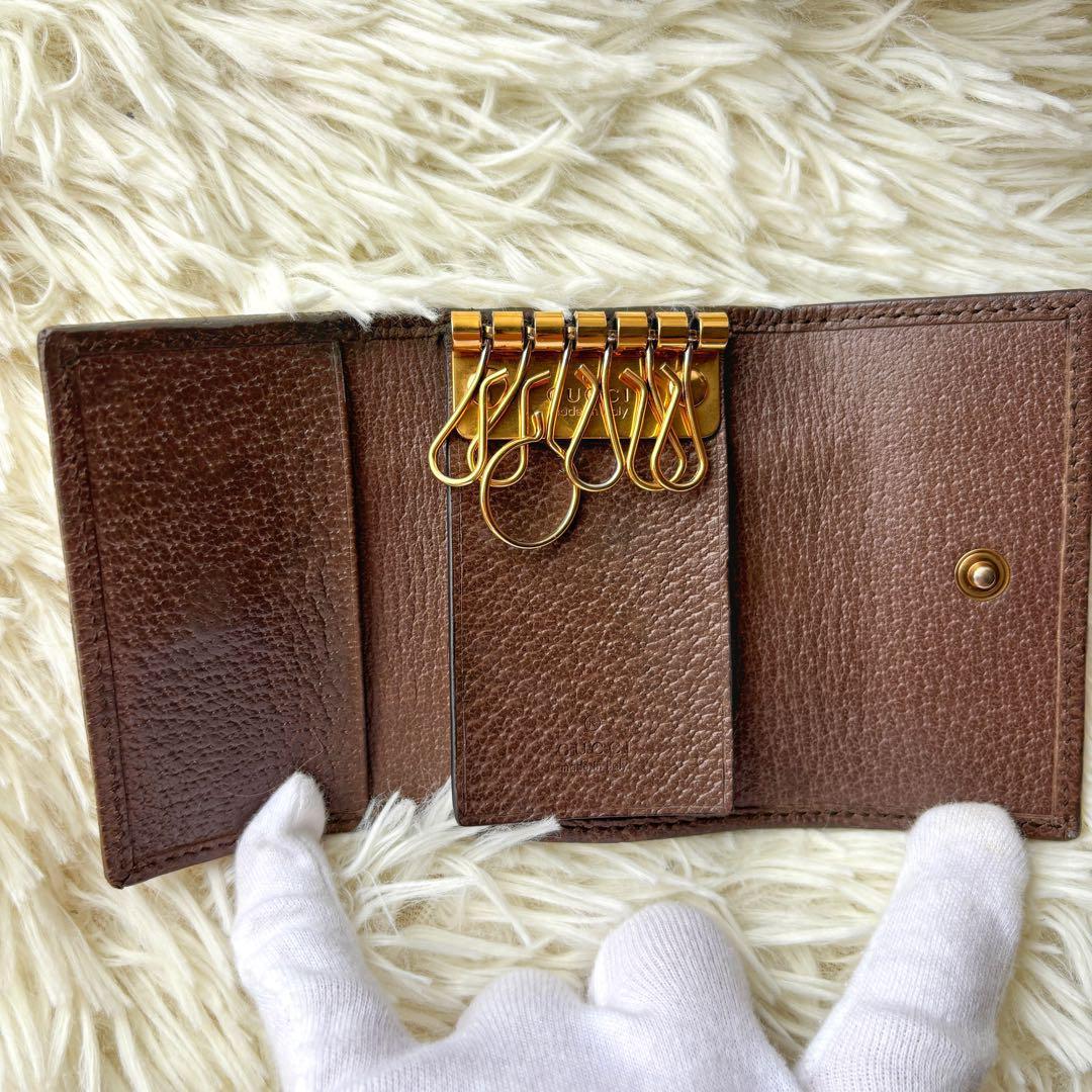 付属品完備✨ GUCCI 6連キーケース オフィディア シェリーライン gg柄