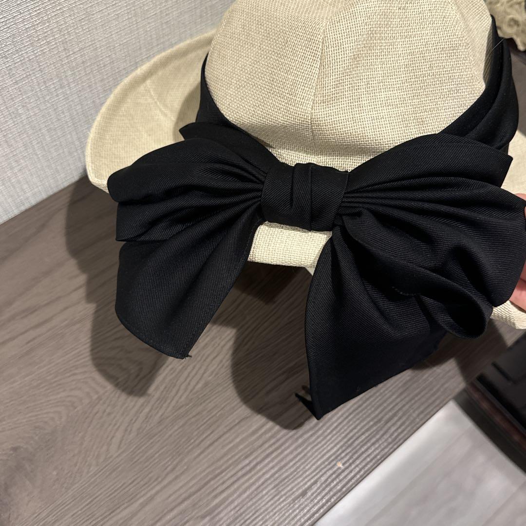 新品CA4LA カシラ　麦わら帽子　UVカット　リボン