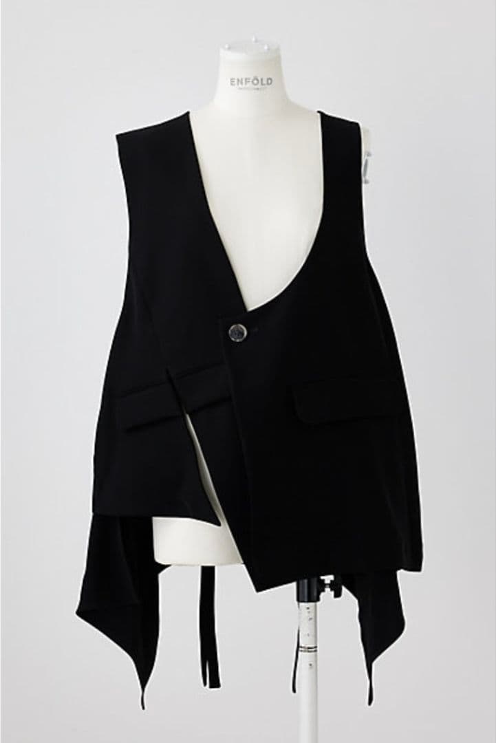 完売　エンフォルド　ASYMMETRY VEST　ブラック