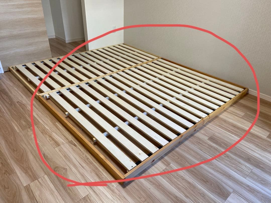 ニトリ ダブル　すのこベッド　脚付きベッド　高さ調整可能