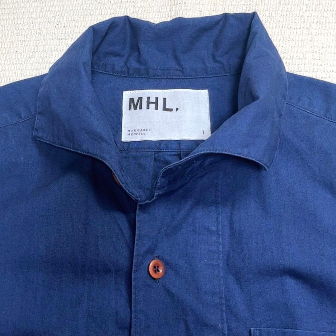 MHL　ハーフボタン シャツワンピース　コットン　日本製　マーガレットハウエル