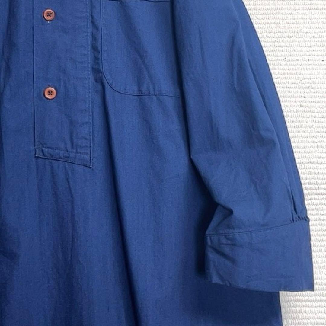 MHL　ハーフボタン シャツワンピース　コットン　日本製　マーガレットハウエル