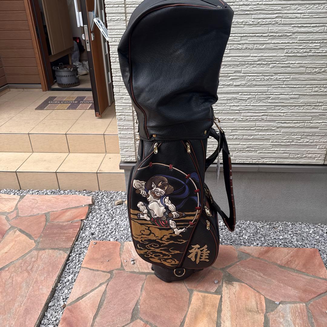 希少　日本工房　雅　風神雷神キャディバック