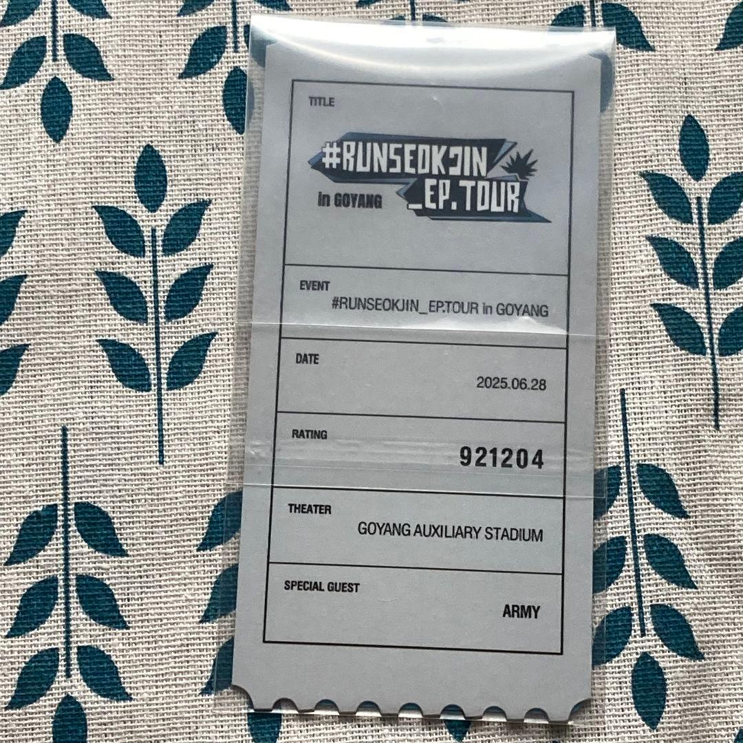 BTS RUNSEOKJIN_EP.TOUR ジン 6.28トレカ