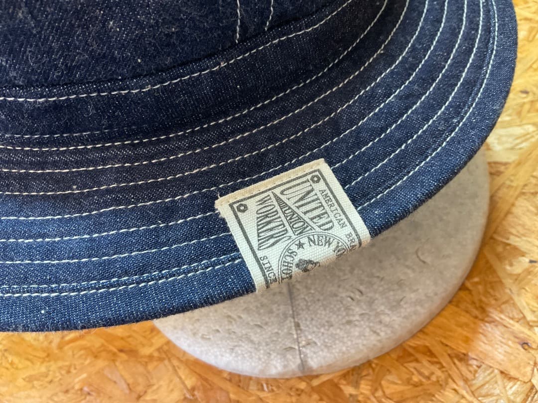 美品 Schott SC064 DENIM METORO HAT 58cm
