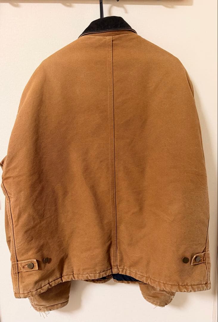 Carhartt ブラウンジャケット デロイトジャケット コーデュロイ襟