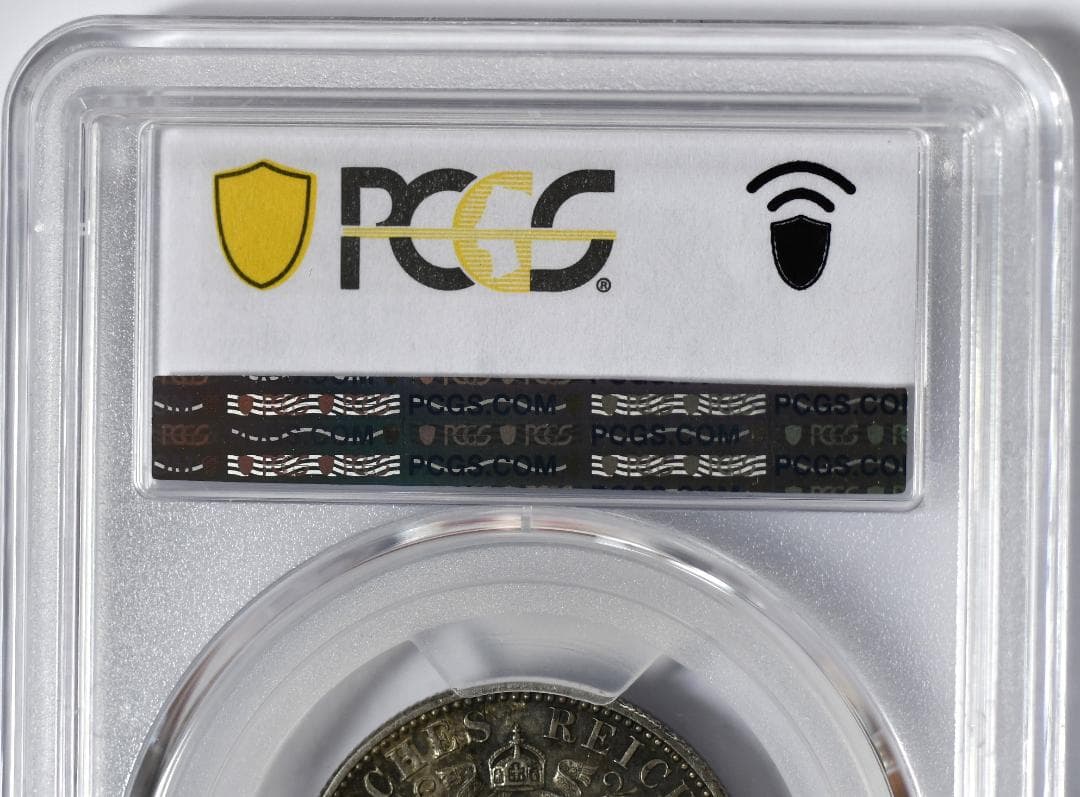 ドイツ銀貨　2マルク 1907-G バーデンシルバー　PCGS　AU58