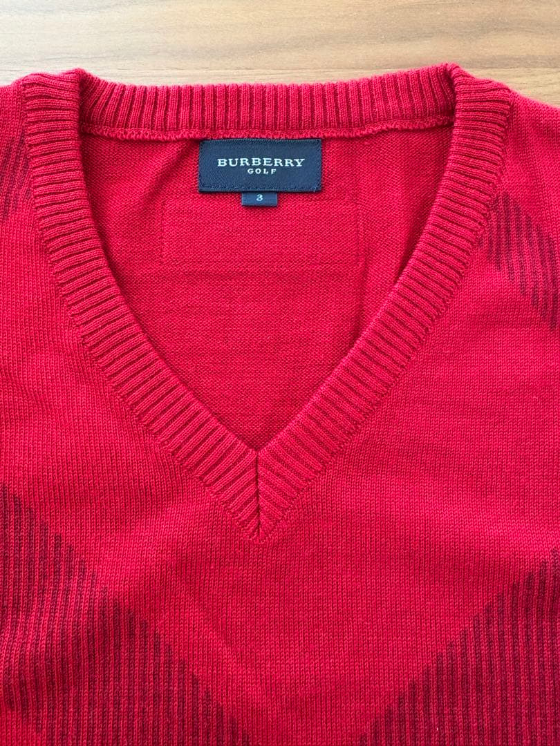 BURBERRY GOLF ニット セーター Vネック ゴルフウェアLサイズ美品
