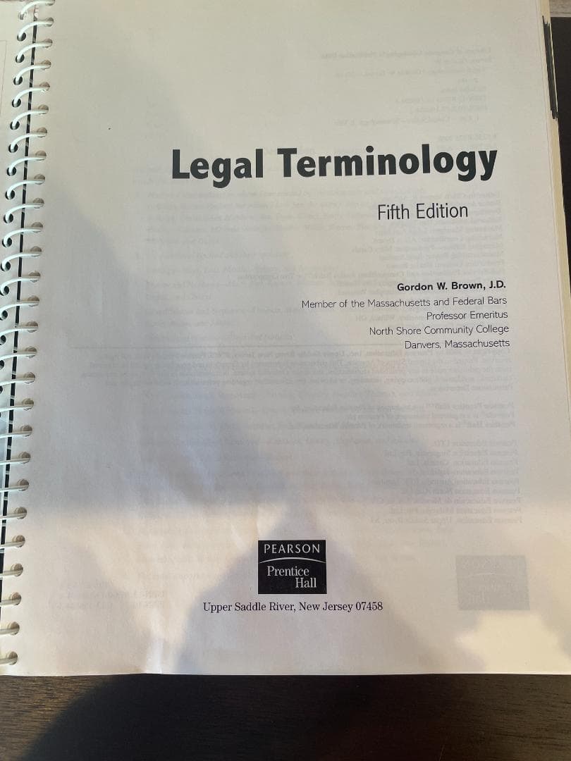 【新品未使用】Legal Terminology - GordonW.Brown