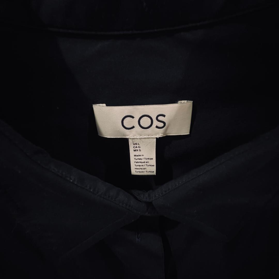 COS ネイビー シャツワンピース 長袖