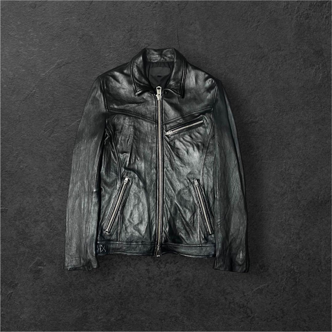 00s Archive Leather Jacket ブラック シープレザー L