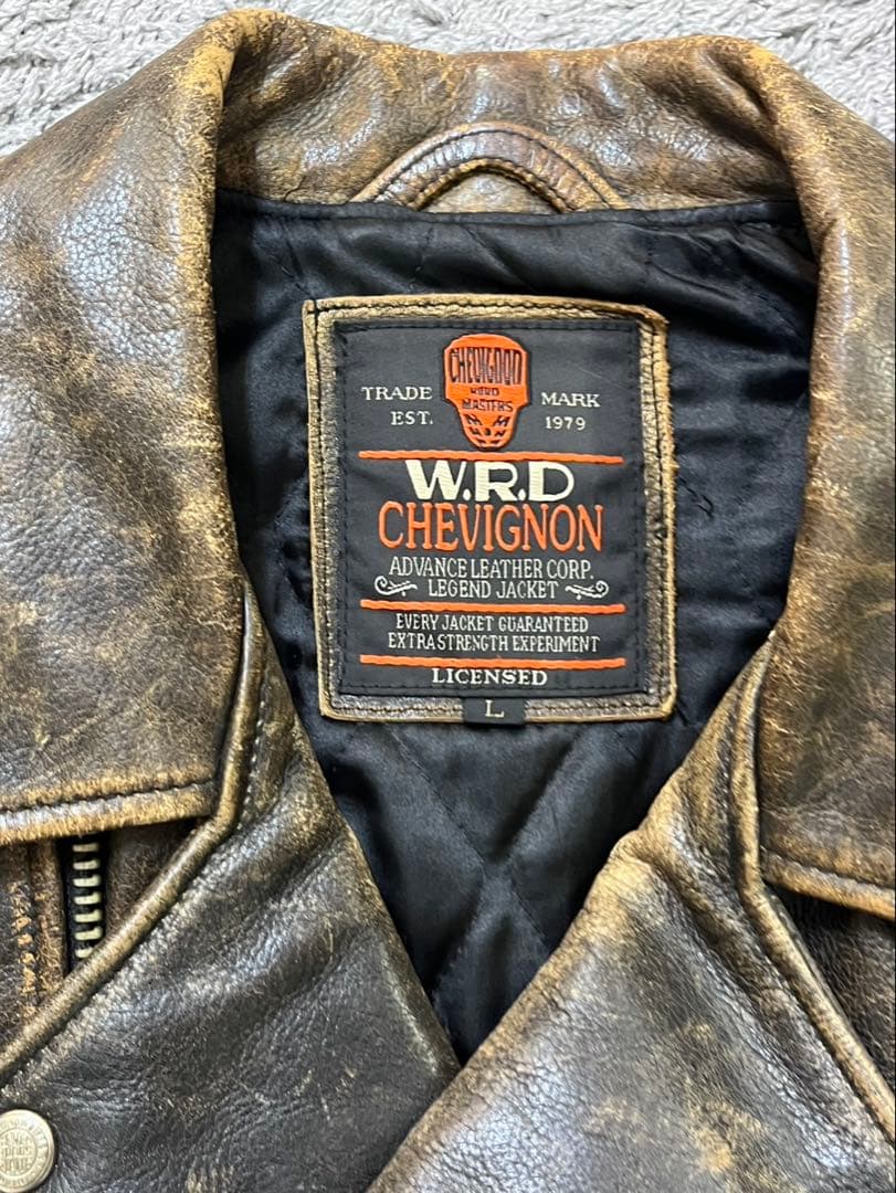 W.R.D CHEVIGNON ライダース L 古着 ライダースジャケット